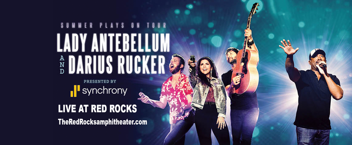 Lady Antebellum Tickets 25th June Red Rocks Amphitheatre