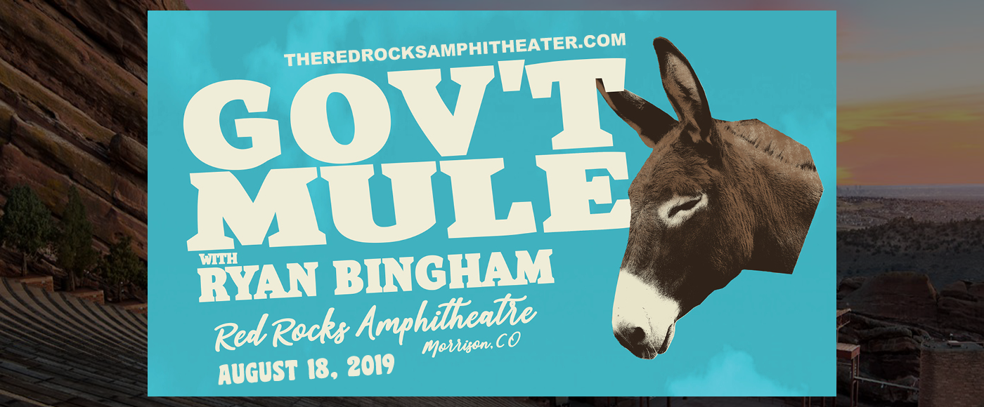 Gov't Mule Tickets 18th August Red Rocks Amphitheatre